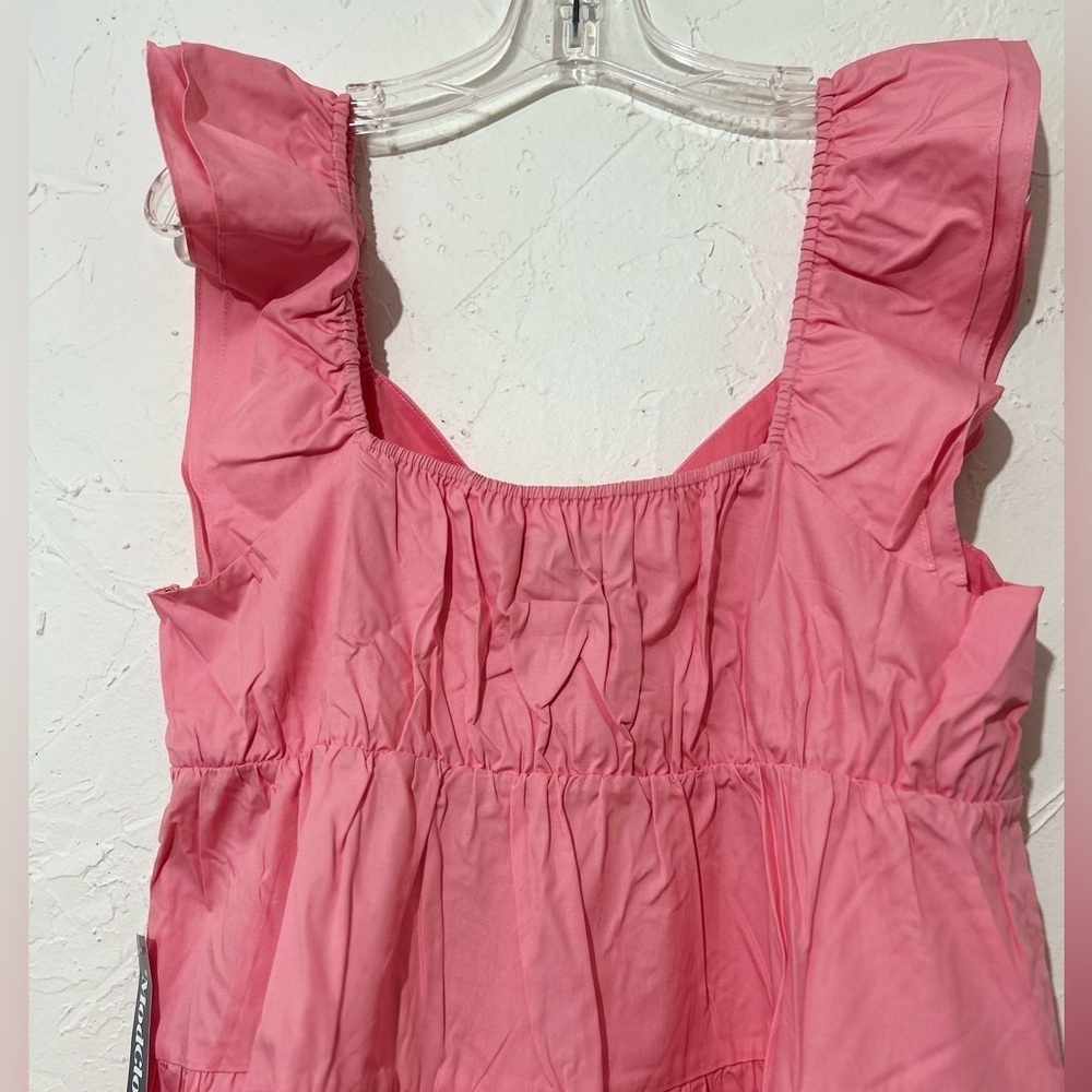 ModCloth Notes Of Grace Sweetheart Neckline Cap Sleeve Tiered Pink Maxi Dress XL - Picture 11 of 16